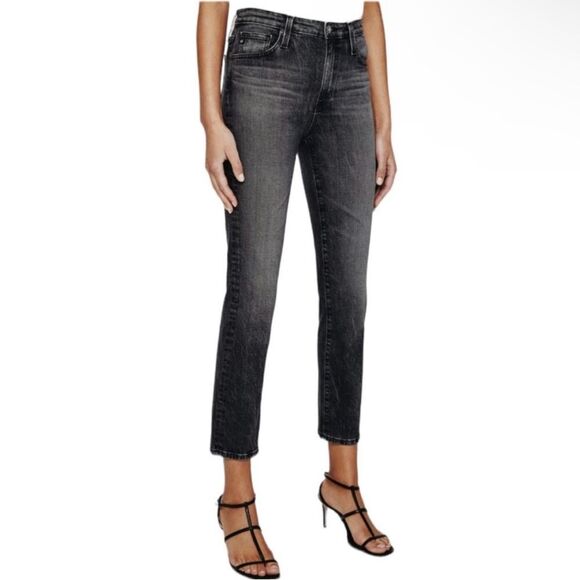 AG ADRIANO GOLDSCHMIED | NEW Isabelle Black Crop Jeans Women’s Size 27 (4) - Picture 1 of 12